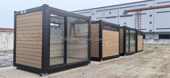 Customized Color Prefabricated Mobile Office Living Store Container Home Office Containers 10ft with Steel Material