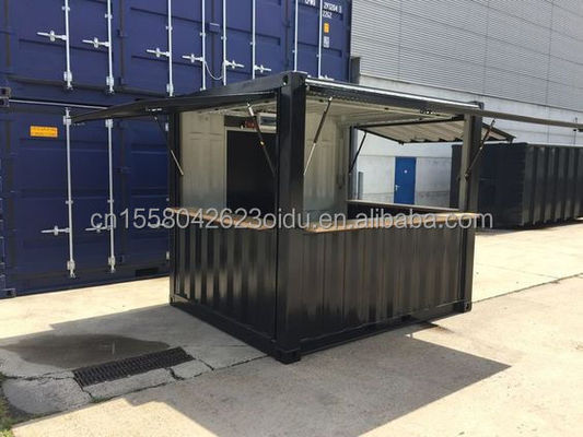 Aluminum Alloy Windows Mini Pop-up Shop Container Coffee Shop Bar Fast-food Restaurant Convenience Store Kiosk Booth 10ft
