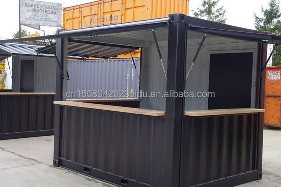 Aluminum Alloy Windows Mini Pop-up Shop Container Coffee Shop Bar Fast-food Restaurant Convenience Store Kiosk Booth 10ft