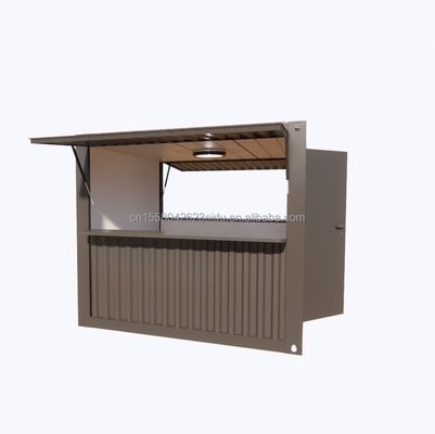 Custom Modern Design Coffee Kiosk 10ft Container Style with Aluminum Alloy Windows and Outdoor Steel Turn-Key Solution