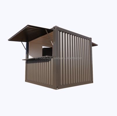 Custom Modern Design Coffee Kiosk 10ft Container Style with Aluminum Alloy Windows and Outdoor Steel Turn-Key Solution