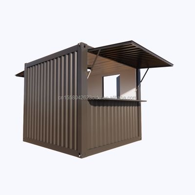 Custom Modern Design Coffee Kiosk 10ft Container Style with Aluminum Alloy Windows and Outdoor Steel Turn-Key Solution