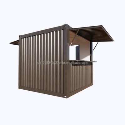 Custom Modern Design Coffee Kiosk 10ft Container Style with Aluminum Alloy Windows and Outdoor Steel Turn-Key Solution