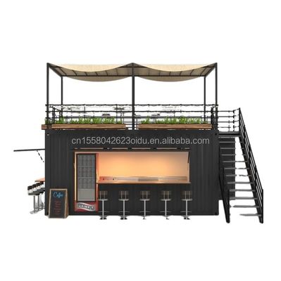 Galvanized Steel Bending 180g Frame Modern 10ft Container Bar Food Shop for Outdoor Made of Modified Shipping Container