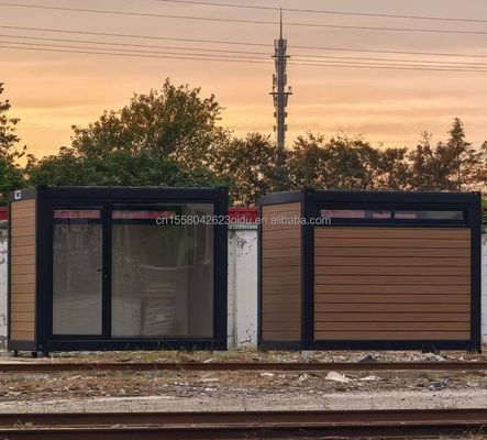 Main Structure Galvanized Steel Square Tubes 10ft 20ft Prefabricated Container Wooden House for Office Assembly House