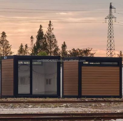 Main Structure Galvanized Steel Square Tubes 10ft 20ft Prefabricated Container Wooden House for Office Assembly House