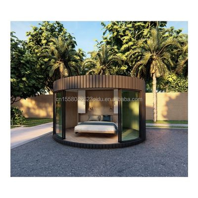 Wooden House with Steel Structure for Carports and Hotels EU Luxury Round Holiday Accommodation Option