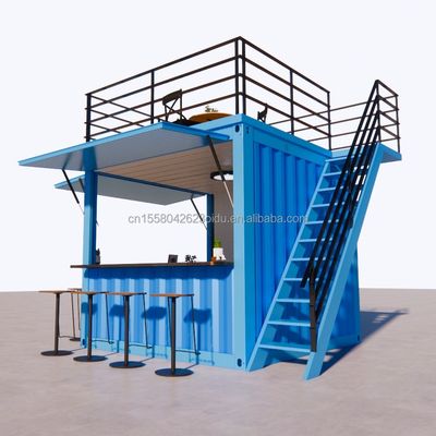 Modified Shipping Container 10ft EU Mini Pop-up Shop for Outdoor Fast-Food Restaurant Coffee Bar Convenience Store