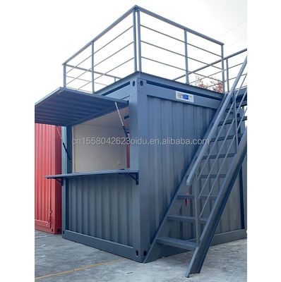 Modified Shipping Container 10ft EU Mini Pop-up Shop for Outdoor Fast-Food Restaurant Coffee Bar Convenience Store