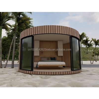 Wooden House with Steel Structure for Carports and Hotels EU Luxury Round Holiday Accommodation Option
