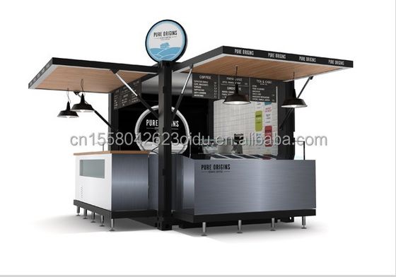 Wooden Outdoor Customized Coffee Booth Mall Kiosk 10ft Container Shop for Modern Hotel