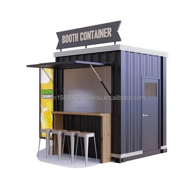 Wooden Outdoor Customized Coffee Booth Mall Kiosk 10ft Container Shop for Modern Hotel