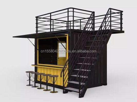 Wooden Outdoor Customized Coffee Booth Mall Kiosk 10ft Container Shop for Modern Hotel