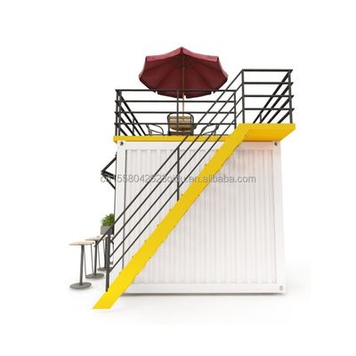 EU 10ft Mini Pop-up Shop Container Coffee Shop Bar Fast-food Restaurant Convenience Store with 50mm Wall Wave Sandwich Panel