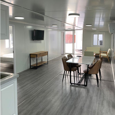 Prefab 40Ft 20Ft Container House Hurricane-Proof Expandable 2 Bedroom Villa Portable Home Sandwich Panel Modern Design