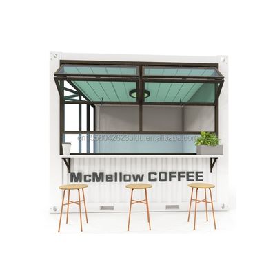 10ft Mini Pop-up Shop Container Coffee Shop Bar Fast-food Restaurant Convenience Store with Aluminum Alloy Windows
