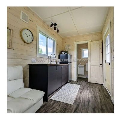 Residential 20ft Prefab Container House with Glass Wall Office Villa and Two-Storey Flat Pack Assembly
