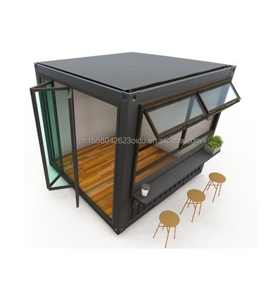 10ft Mini Pop-up Shop Container Coffee Shop Bar Fast-food Restaurant Convenience Store with Aluminum Alloy Windows