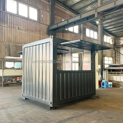 Prefab Shop Custom Pop Up Cafe Bar in 10ft and 20ft Container Coffee Shops with Galvanized Steel Square Tubes
