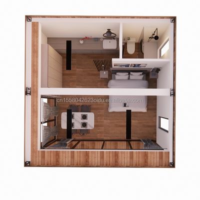 Sunshine House Container Prefabricated Wooden Glass House with Customized Color and 40 Foot Container House