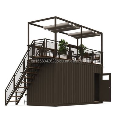 Steel Frame Galvanized Steel Bending 180g 20ft Foldable Luxury Prefabricated Portable Coffee Shop Container for Products