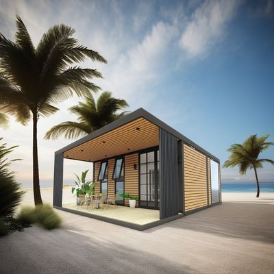 Outdoor Wooden Container Home Luxury Garden Tiny House with 2-3 Bedrooms for Families and Hotels Aluminum Alloy Windows