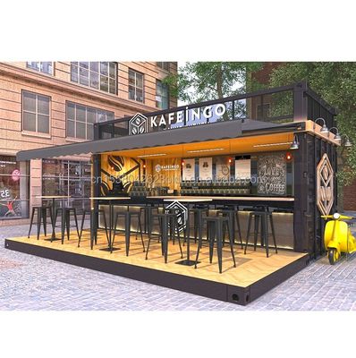 Coffee Bar Kiosk Made of Galvanized Steel Bending for 20ft Expandable Container House