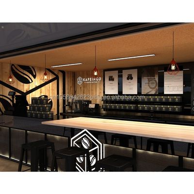 Coffee Bar Kiosk Made of Galvanized Steel Bending for 20ft Expandable Container House
