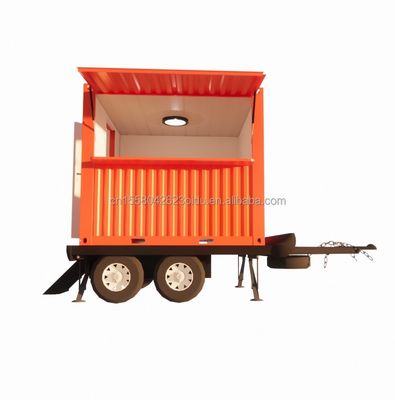 Galvanized Steel Square Tubes Main Structure Mobile Prefabricated Container House Shop on Wheels for a Bar 20ft/40ft Size