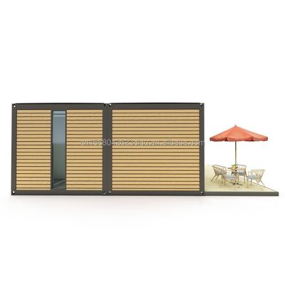 20ft or 40ft Portable Tiny Home Prefabricated Light Steel Villa Modular Prefab Houses with Galvanized Steel Square Tubes
