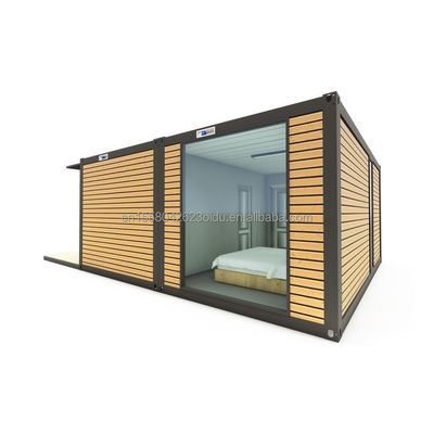20ft or 40ft Portable Tiny Home Prefabricated Light Steel Villa Modular Prefab Houses with Galvanized Steel Square Tubes