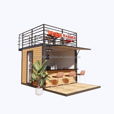 10ft Modern Design Fast Food Mini Pop-Up Shop Flat Pack Steel Container for Carport in Outdoor Cafe Coffee Bar Carport