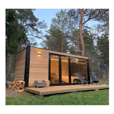 Wooden Foundation Tiny House on Steel Structure Container House Portable Prefab Modern Design for Hotel