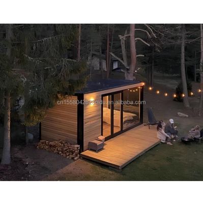 Wooden Foundation Tiny House on Steel Structure Container House Portable Prefab Modern Design for Hotel