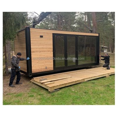 Wooden Foundation Tiny House on Steel Structure Container House Portable Prefab Modern Design for Hotel