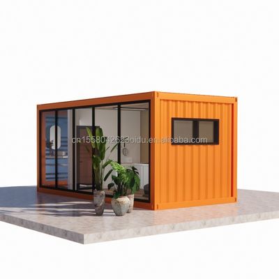 Outdoor Steel and Sandwich Panel Flat Pack Container House with Bathroom Made of 20ft/40ft