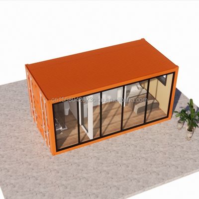 Outdoor Steel and Sandwich Panel Flat Pack Container House with Bathroom Made of 20ft/40ft