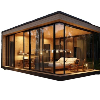 20ft 40ft Prefabricated Container Houses Modern Design Wooden Color Prefab Homes for Couples Families Hotels Outdoor