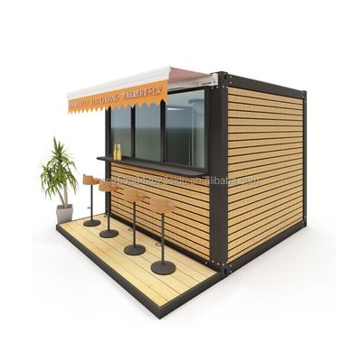 Mobile Steel Structure Wooden Shop Fast Selling Booth Direct Home Bar Coffee Shop