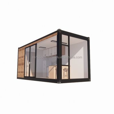20ft 40ft Prefabricated Container Houses Modern Design Wooden Color Prefab Homes for Couples Families Hotels Outdoor