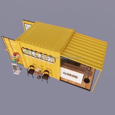 Portable Pop Up Mobile Mini 10ft Container Home Bar Prefabricated Restaurant Shop Street Food Kiosk
