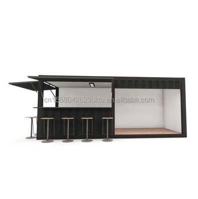20ft Steel Frame Prefabricated Food Booth Container with Aluminum Windows and Galvanized Steel Bending