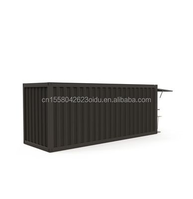 20ft Steel Frame Prefabricated Food Booth Container with Aluminum Windows and Galvanized Steel Bending