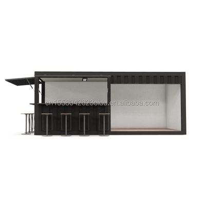 20ft Steel Frame Prefabricated Food Booth Container with Aluminum Windows and Galvanized Steel Bending