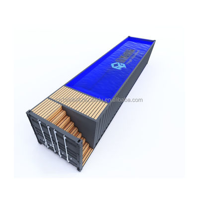 Customized Shipping Container Swimming Pool in 20ft/40ft with Wall 50/75/100mm Wave Sandwich Panel