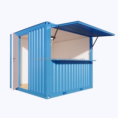 10ft Fast Food Mini Mobile Container Coffee Bar Houses Modern Design Outdoor Modified Shipping Container Cafe Shops Pop-up Shop