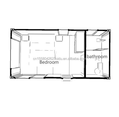 20ft Modern Prefabricated Steel Container House Wooden Color Living Prefab Residential Tiny House Couple Hotel Room