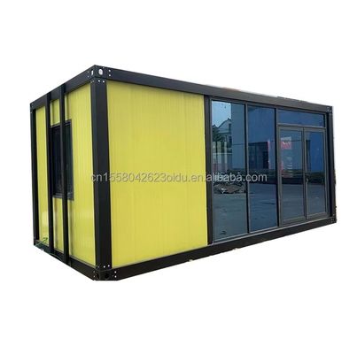20ft 40ft Light Steel Container House Modern Design Prefab Camping Homes with Galvanized Steel Bending 180g and Steel Frame