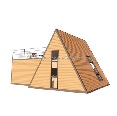 Triangle House A Frame House Kit For Living With 50/75/100mm Wave Sandwich Panel Wall and Log