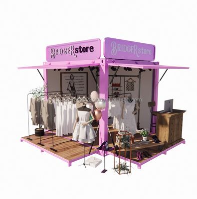 Hotel Promotion 10ft Pop-up Container Clothing Store with Steel Frame and Galvanized Steel Bending